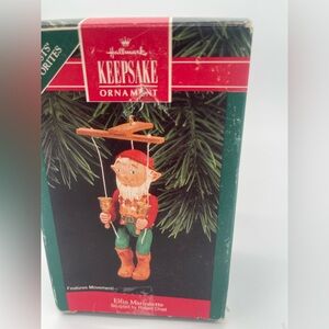 Hallmark Christmas Ornament Elfin Marionette Puppet Moves Keepsake Santa Helper